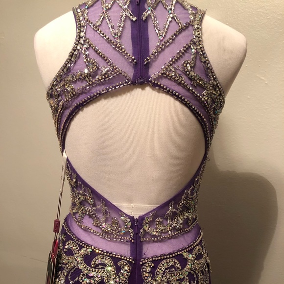 Purple Beaded Gown Juliet - Picture 3 of 4
